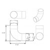 Big Horn 90° Elbow 2-1/2"