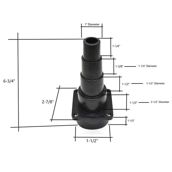 Big Horn Stepped Hose Adapter 2-1/2"