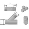 Big Horn Y Pipe Dust Collection Fitting 4"