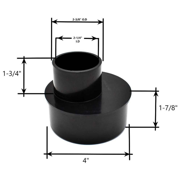 Big Horn Dust Collection Eccentric Reducer 4" to 2-1/4"