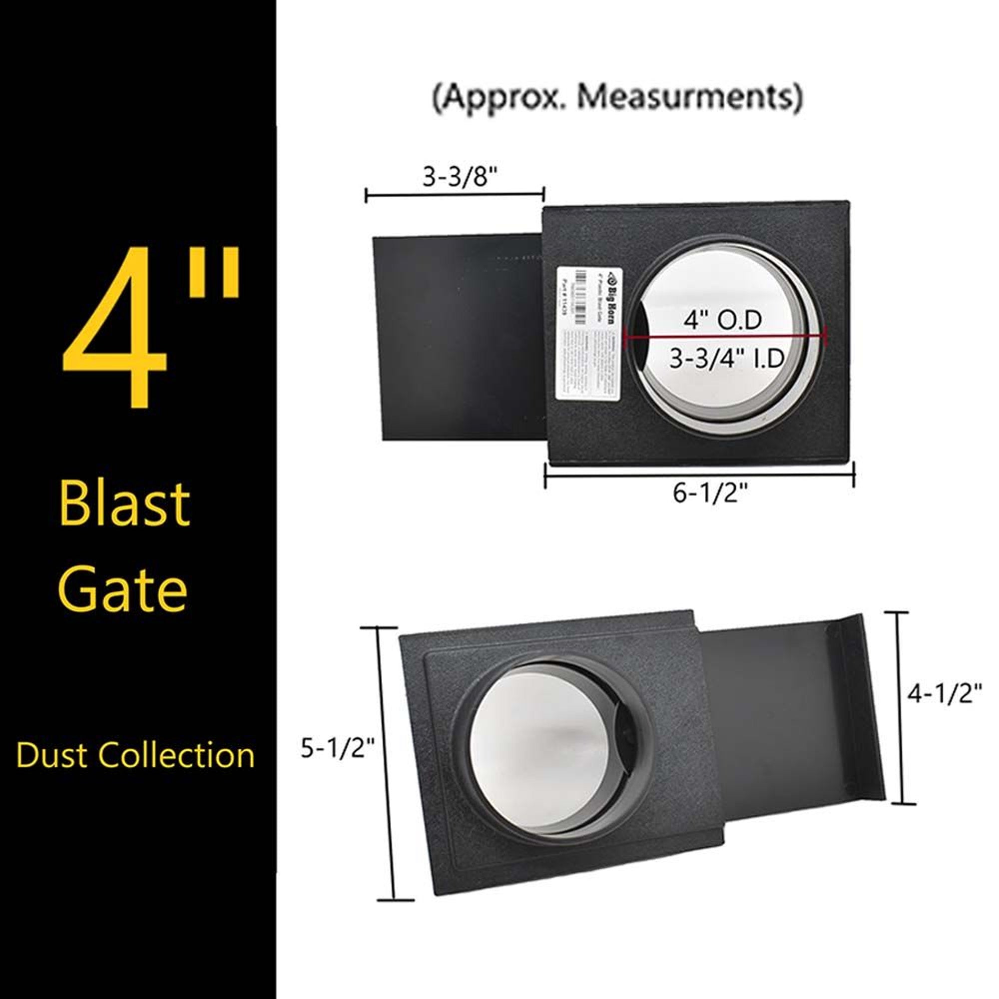Big Horn Plastic Blast Gate 4