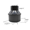 Big Horn Dust Collection Reducer 4" to 2-1/2"