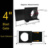 Big Horn Wall-Mounted Quick Connect Blast Gate 4"