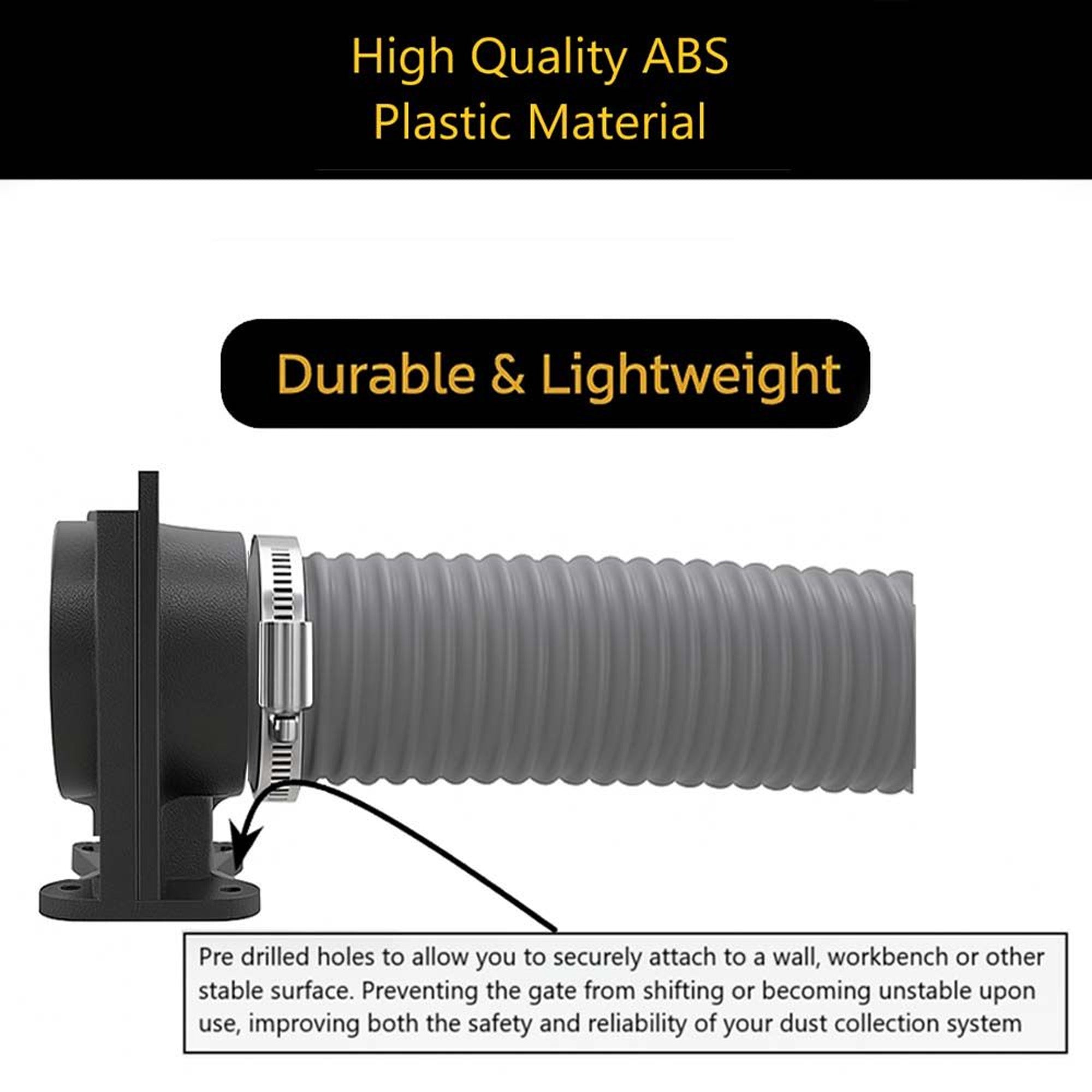 Big Horn Wall-Mounted Quick Connect Blast Gate 4