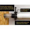 Big Horn Wall-Mounted Quick Connect Blast Gate 4"
