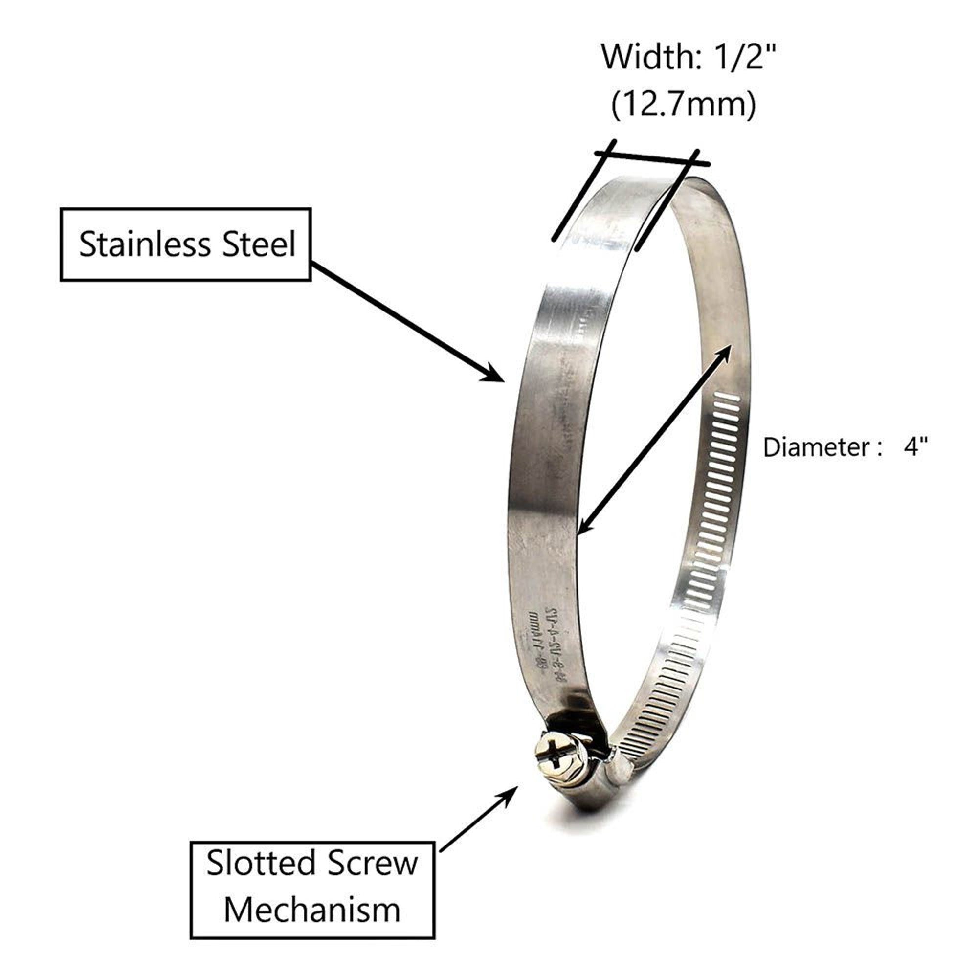 Big Horn Dust Collection Hose Clamps, Flat Style 4