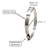 Big Horn Dust Collection Hose Clamps, Flat Style 4" (5 Pack)