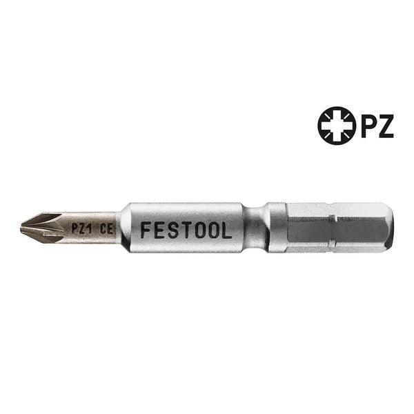 Festool #1 Pozidriv 2" Centrotec Driver Bits (2 Pack)