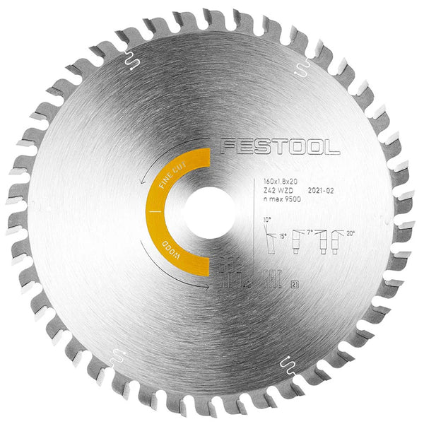 Festool Saw Blade, Wood, Fine Cut, 42 Teeth, For TS 55 F / TSC 55 K / HK(C) 55 (1.8 mm Kerf)