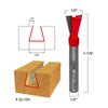 Freud 14° Dovetail Router Bit - 1/2" Diameter, 1/2" Cut, 1/4" Shank