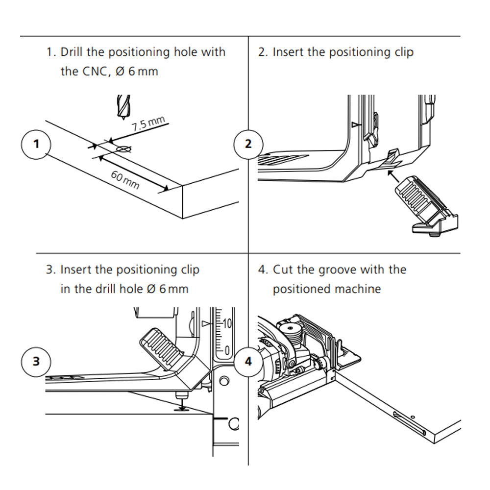 Lamello 6mm Positioning Clip for Zeta P2