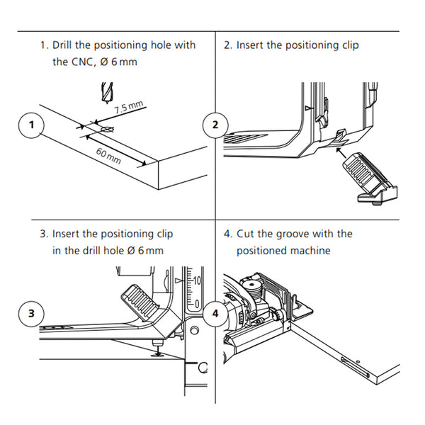 Lamello 6mm Positioning Clip for Zeta P2