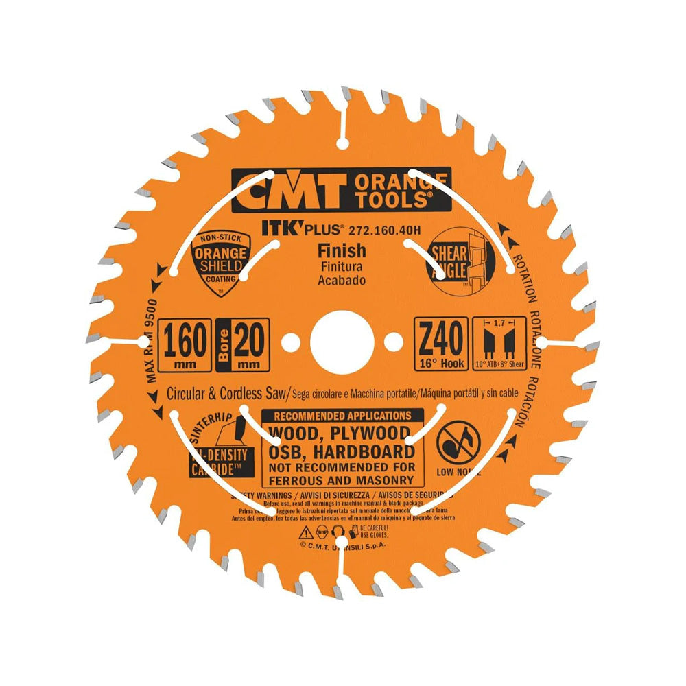 CMT ITK Plus Ultra Finish Track Saw Blade 160mm x 40T (1.8mm Kerf)