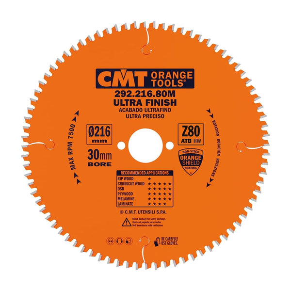 CMT Industrial Ultra Finish Miter Saw Blade for Festool KSC 60 KAPEX (216mm x 80T)
