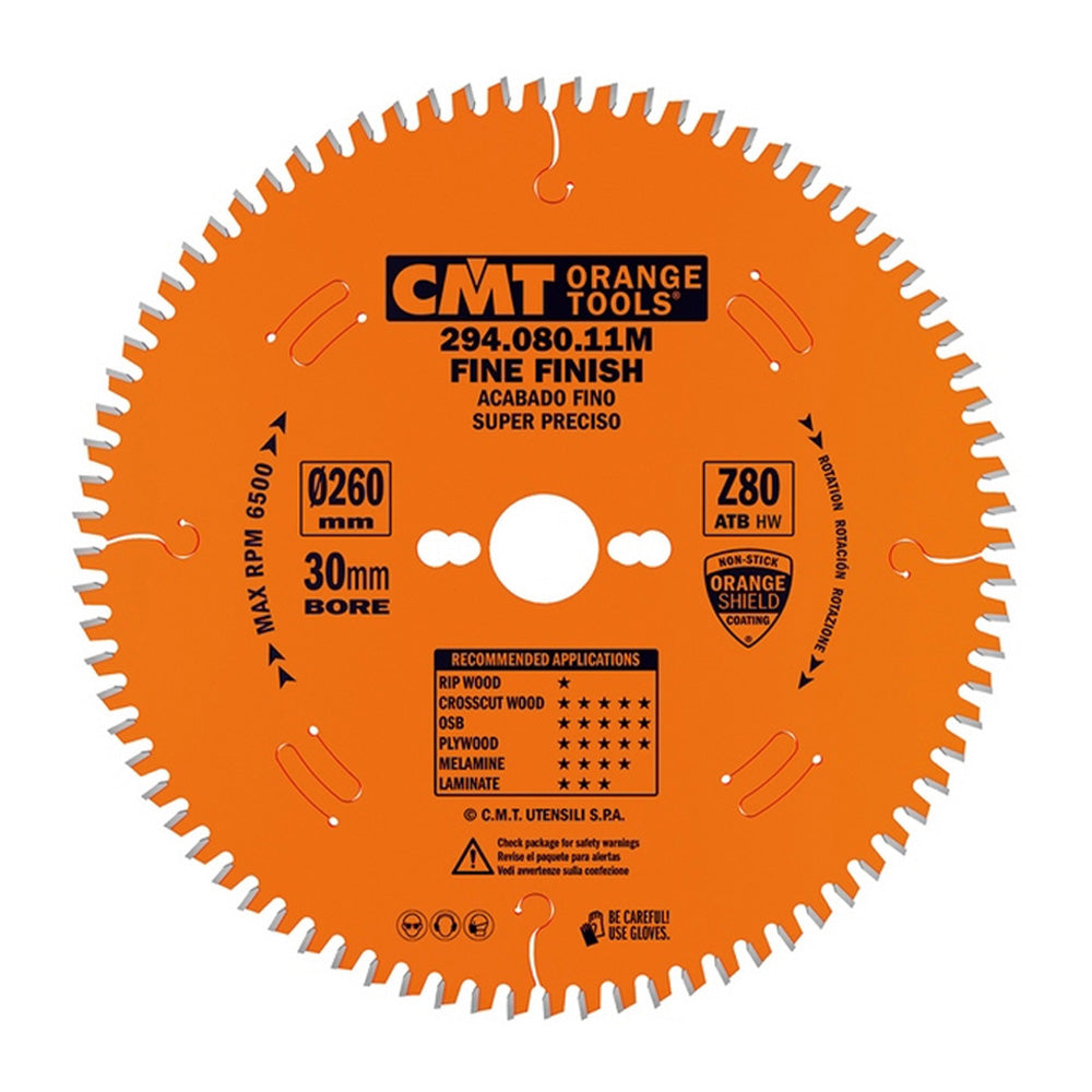 CMT Fine Cut-Off Saw Blade for Festool KAPEX KS 120 - 260mm x 80T
