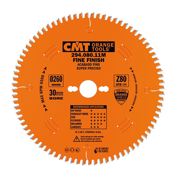 CMT Fine Cut-Off Saw Blade for Festool KAPEX KS 120 - 260mm x 80T