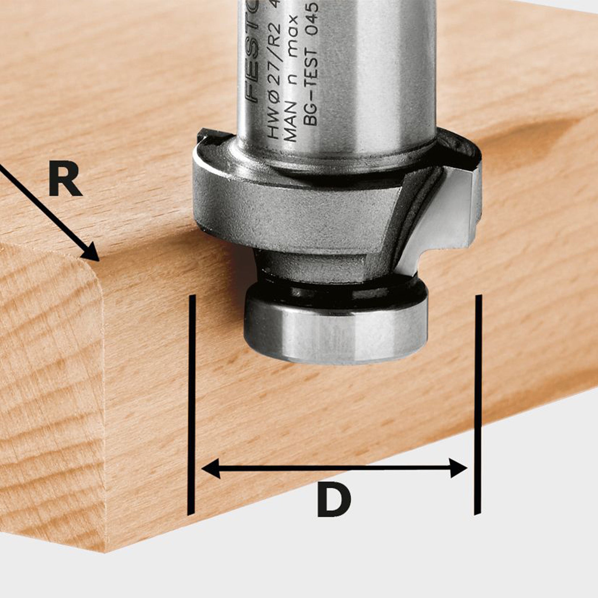 Festool Round Over Router Bit HW R6-OFK 500 (27mm Diameter x 6mm Radiu