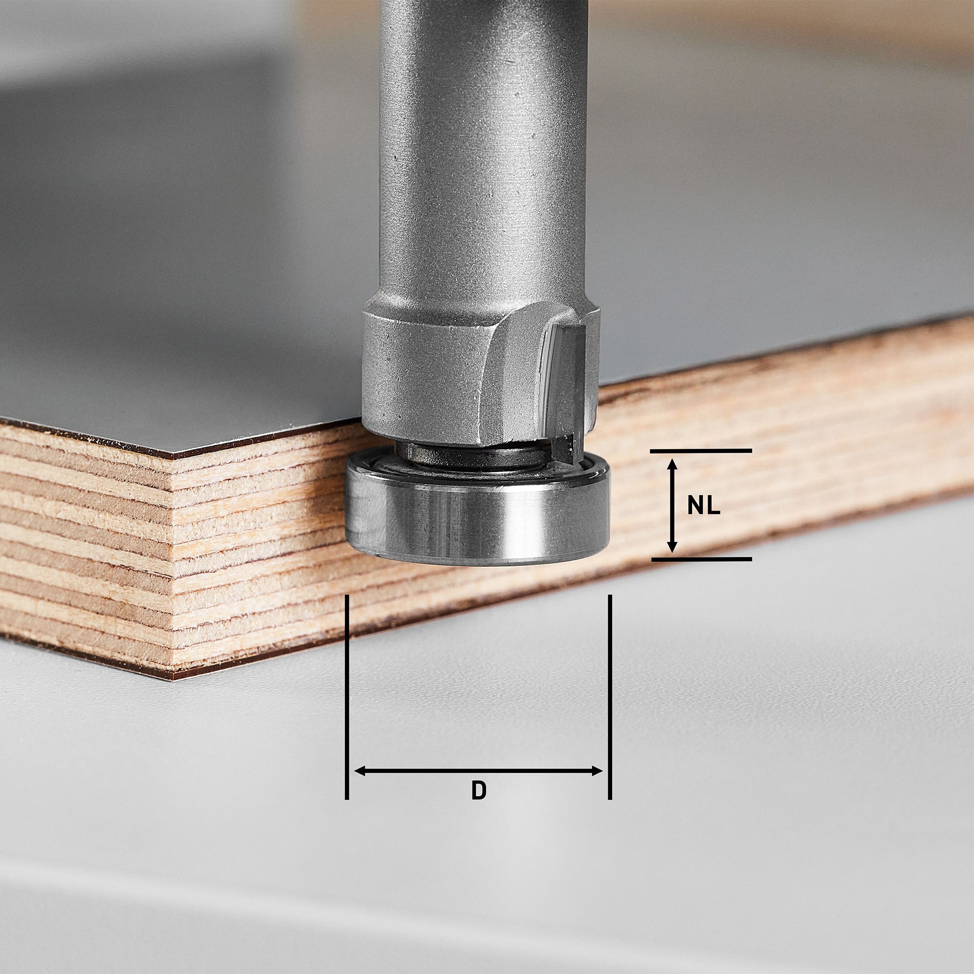 Festool Edge Trimming Cutter HW/KLS D22/8-OFK (22mm Diameter x 8mm Cut Length)