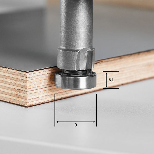 Festool Edge Trimming Cutter HW/KLS D22/8-OFK (22mm Diameter x 8mm Cut Length)