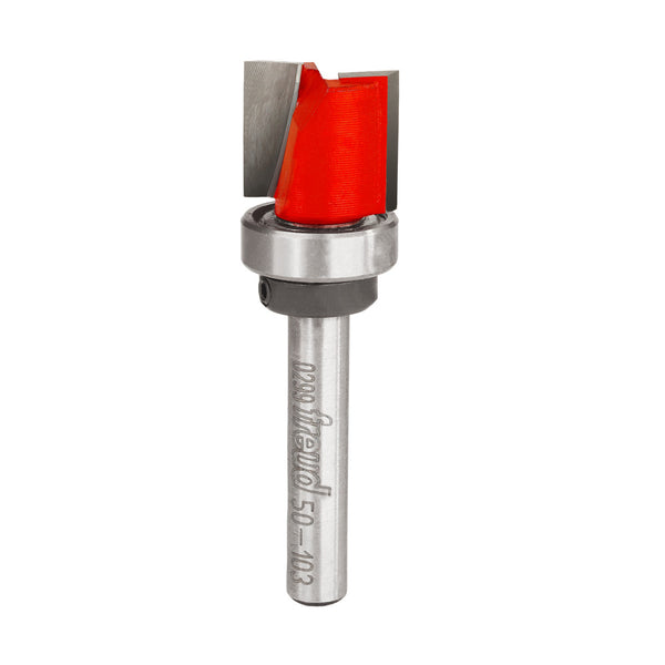 Freud Top Bearing Flush Trim Router Bit - 5/8" Diameter, 9/16" Cut, 1/4" Shank