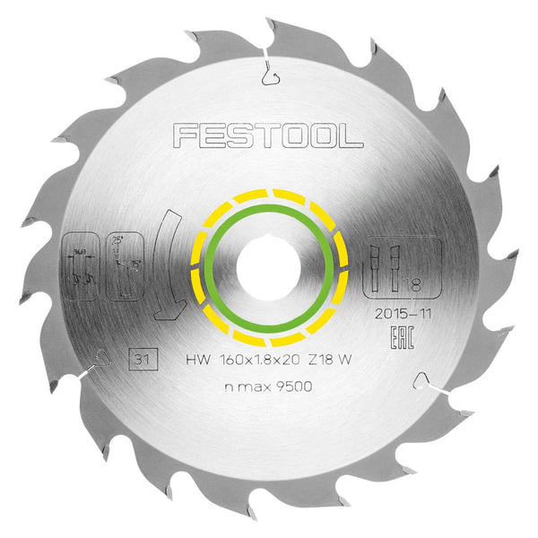 Festool Saw Blade Wood Standard, 18 Teeth, For TS 55 F / TSC 55 K / HK(C) 55 (1.8 mm Kerf)