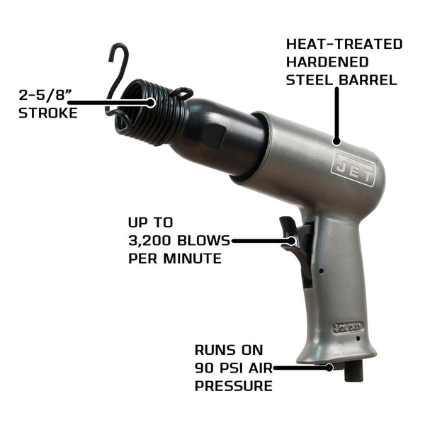 JET JAT-901 Medium-Barrel Pneumatic Hammer (2-5/8" Stroke)