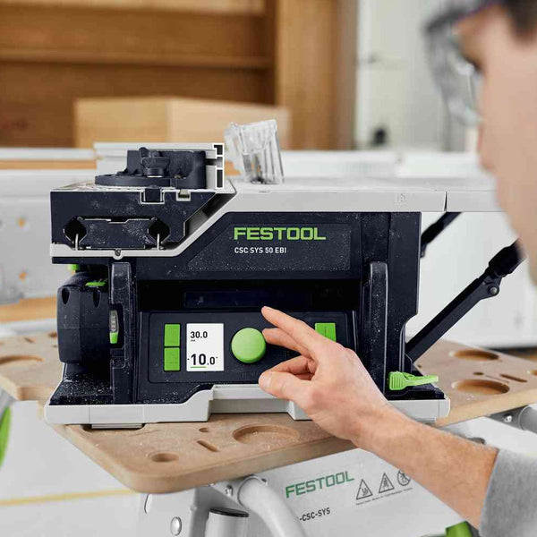 Festool Tree Way Festool Cordless Table Saw CSC SYS 50 EBI-Basic