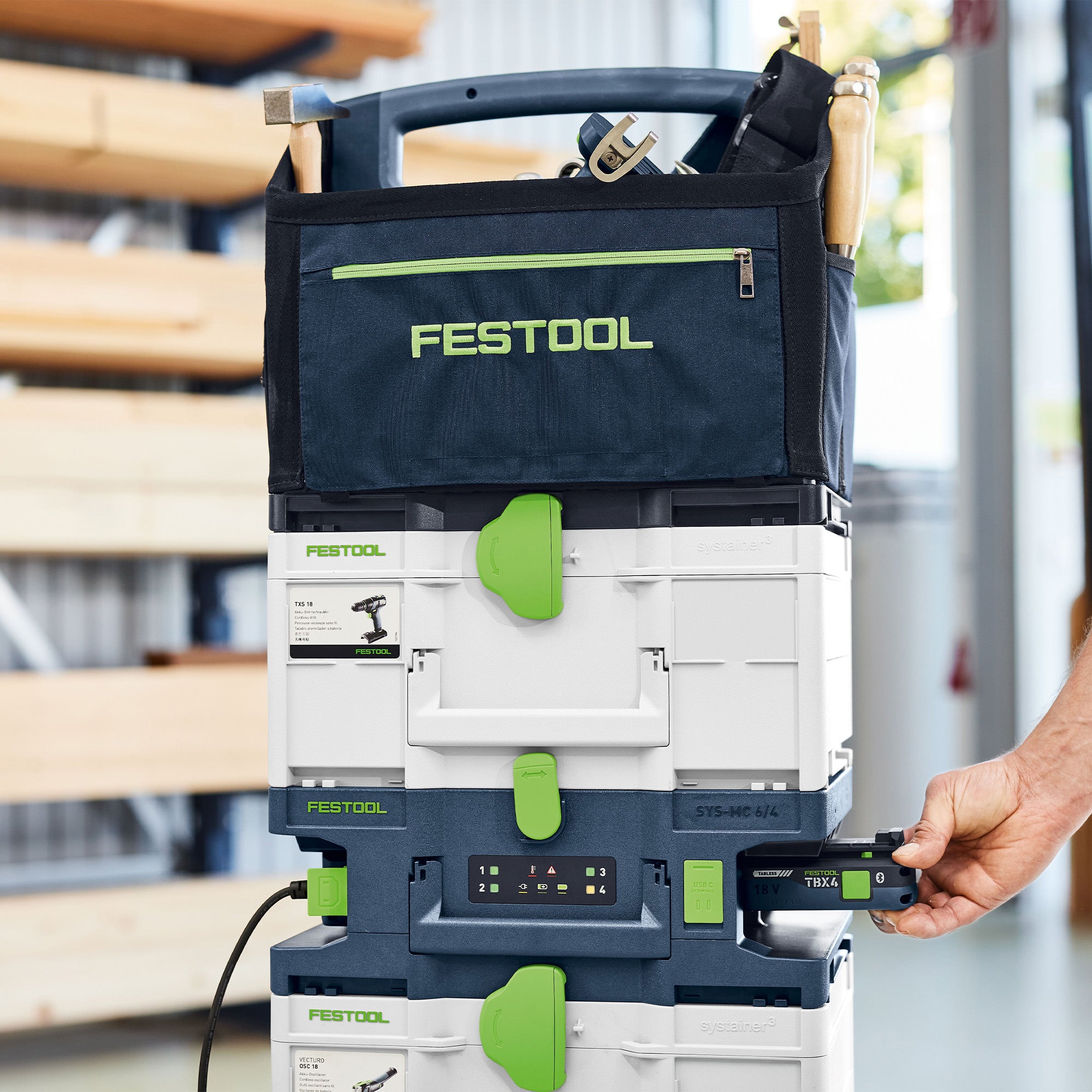 Festool 4-Bank Rapid Charger SYS-MC 6/4