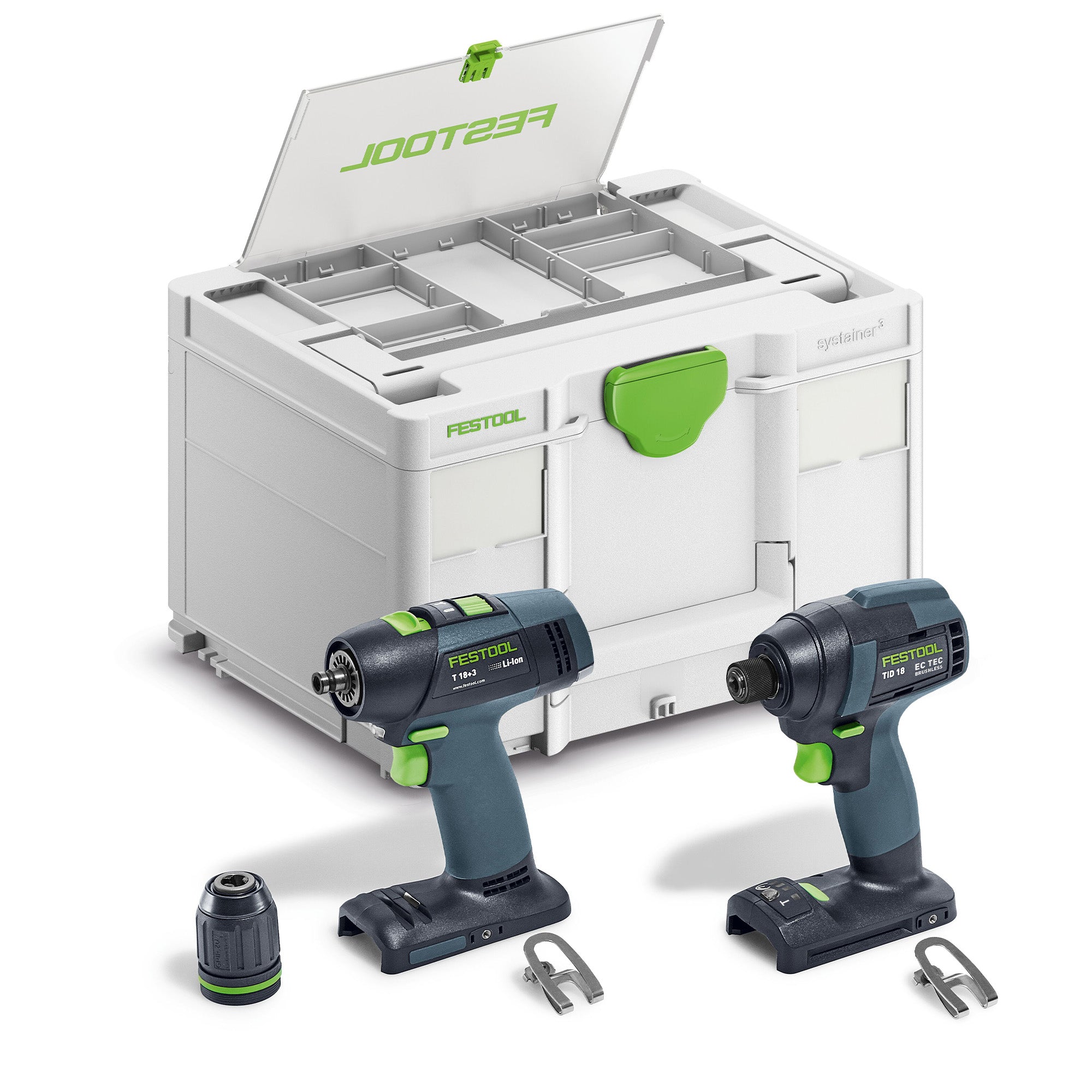 Festool Impact Driver and Drill Set TID 18 Basic-Set T18