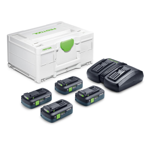 Festool Tabless Battery Pack Energy Set SYS 18V 4xTBX4/TCL6DUO