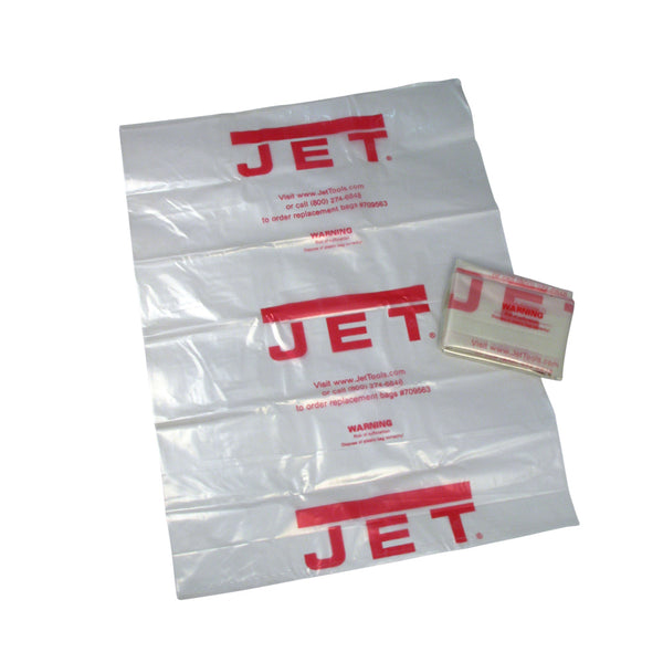 JET Clear Plastic Drum Collection Bags for JCDC-3 (5 Pack)