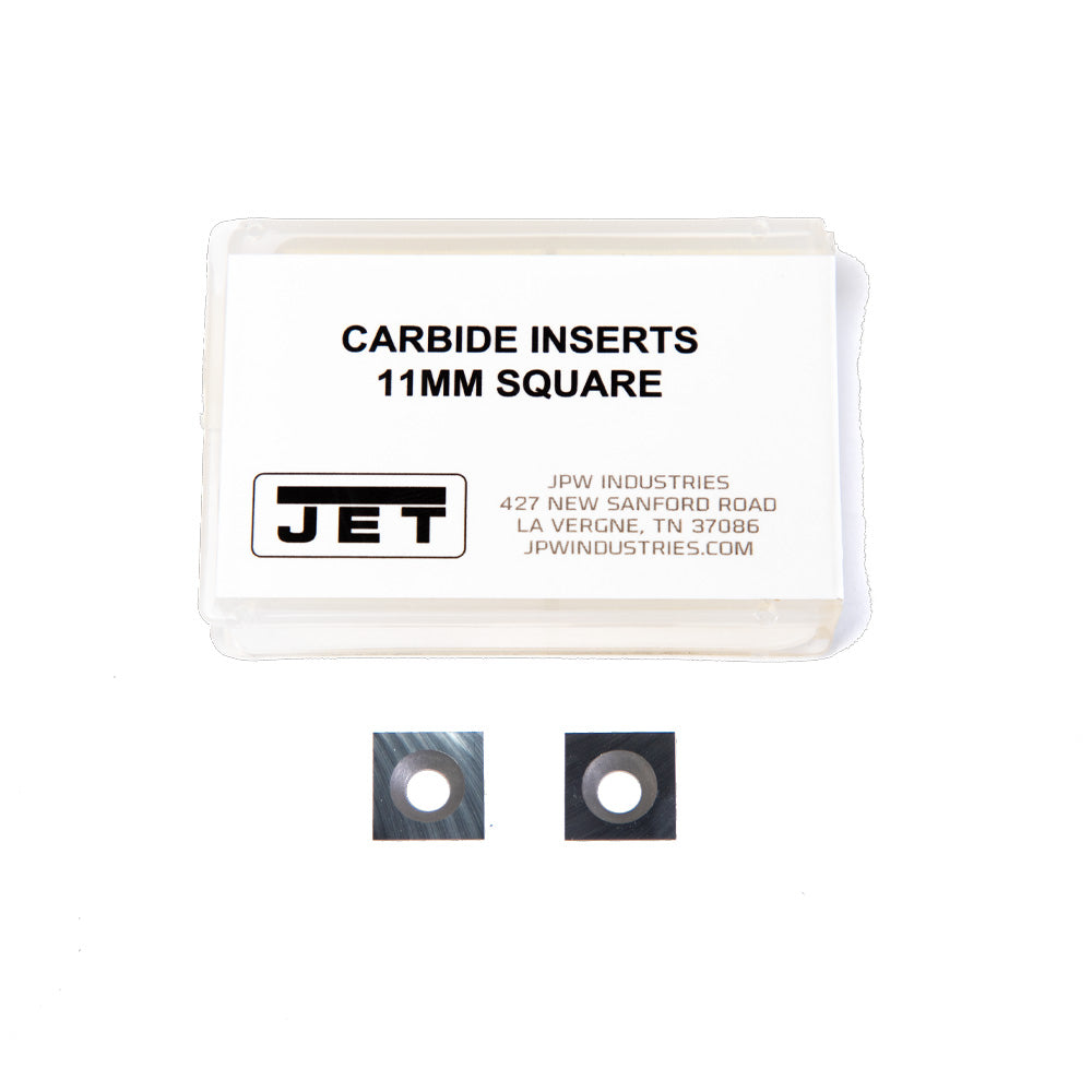 JET 11mm Square Carbide Inserts for Chisel Cutting Blade (2 Pack)