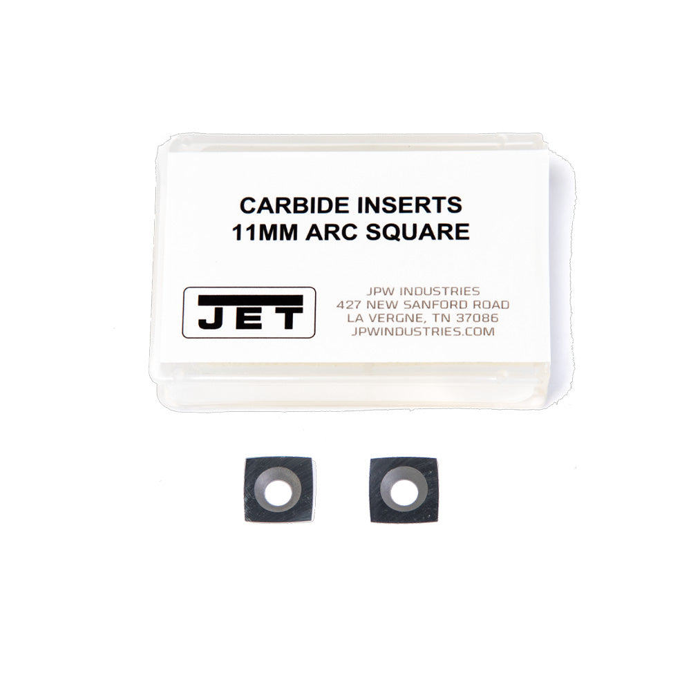 JET 11mm Square-Arc Carbide Inserts for Chisel Cutting Blade (2 Pack)