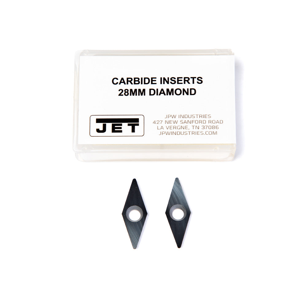 JET 28mm Diamond Carbide Inserts for Chisel Cutting Blade (2 Pack)