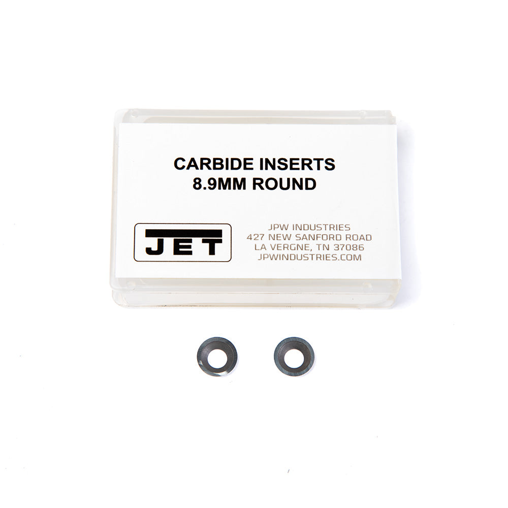 JET 8.9mm Round Carbide Inserts for Chisel Cutting Blade (2 Pack)