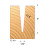 Freud 5.4° Tapered Ball Router Bit 1/16" Diameter, 1" Cut, 1/4" Shank
