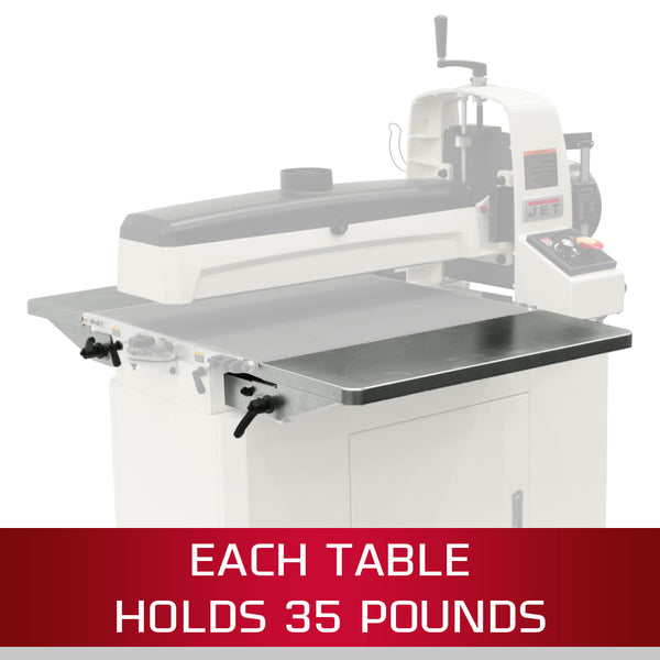 JET Infeed/Outfeed Tables for JWDS-2550/2244OSC Sanders