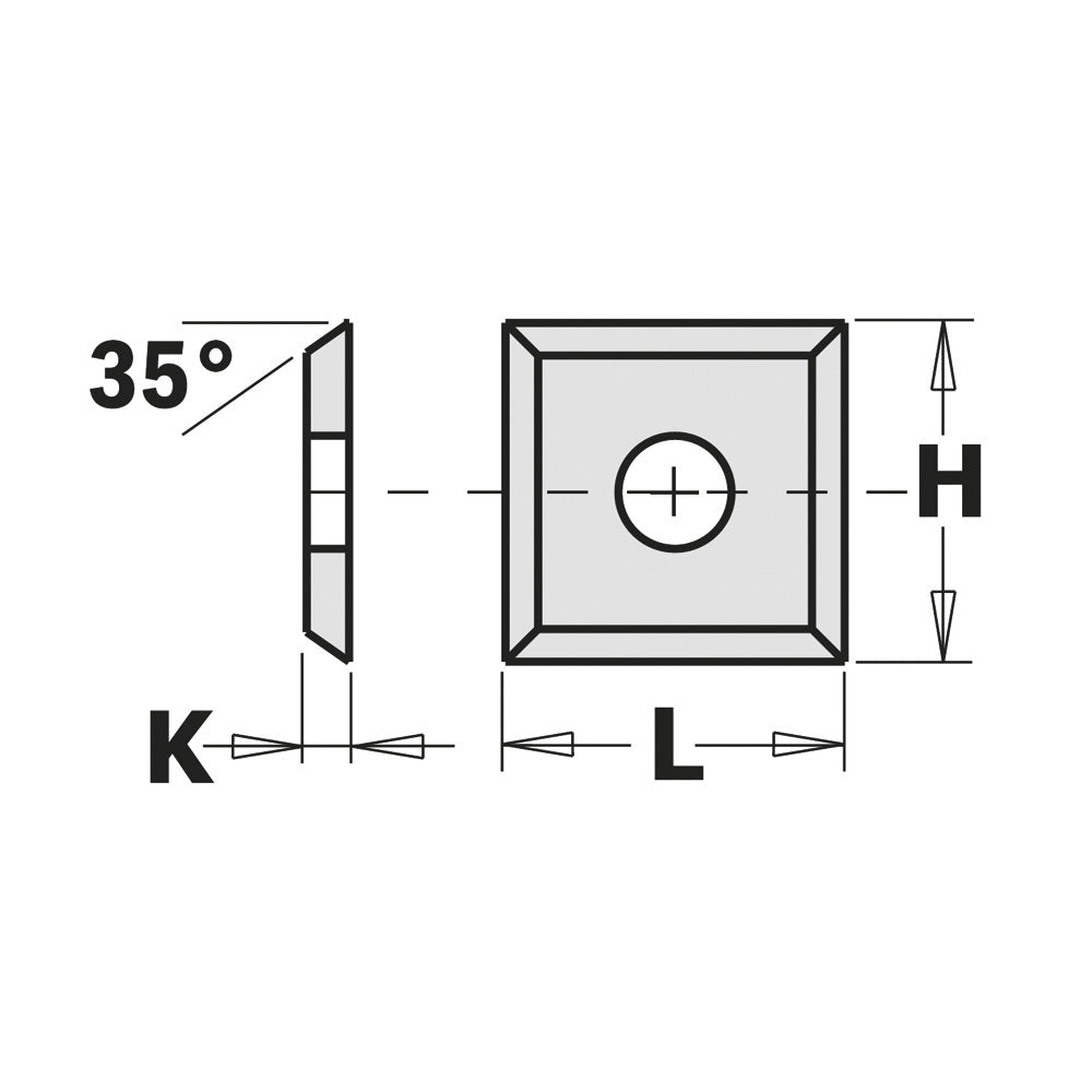 CMT Solid Carbide Insert Knives 12x12x1.5mm HW-K2250 (10 Pack)