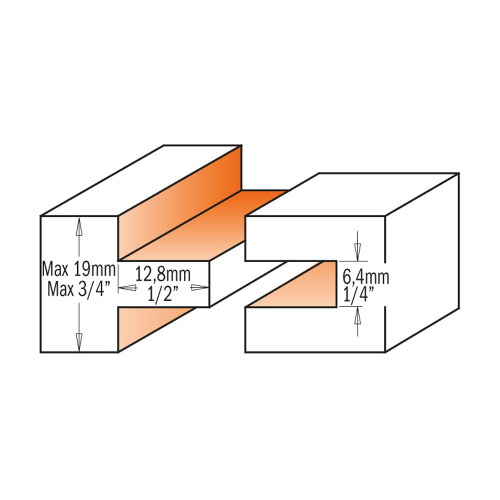 CMT Tongue & Groove Router Bit Set 1/2