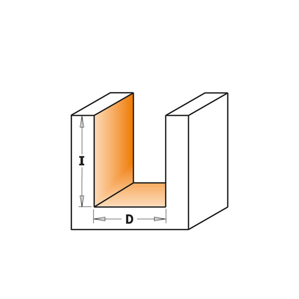 CMT 2 Flute Solid Carbide Straight Router Bit 1/4" SH, 5/16" D, 1" CL