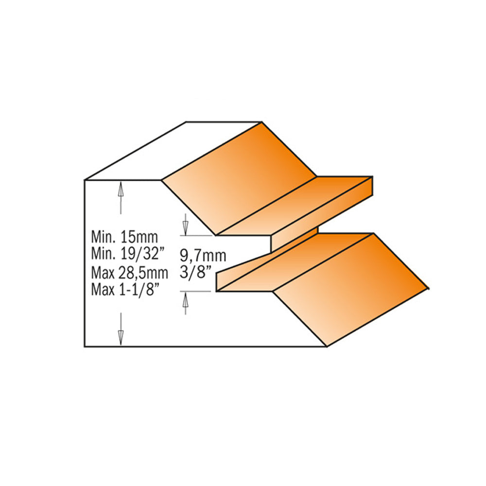 CMT 2 Flute Lock Miter Router Bit 1/2