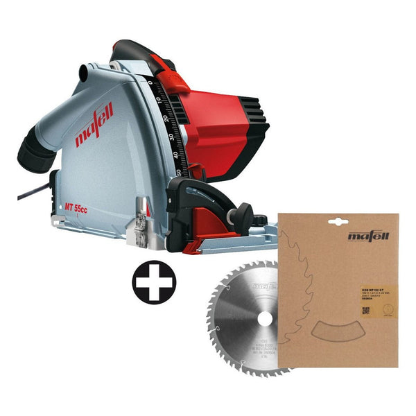 Mafell Plunge-Cut Saw MT 55cc MidiMAX 120V w/Extra 49T Blade Fan Set