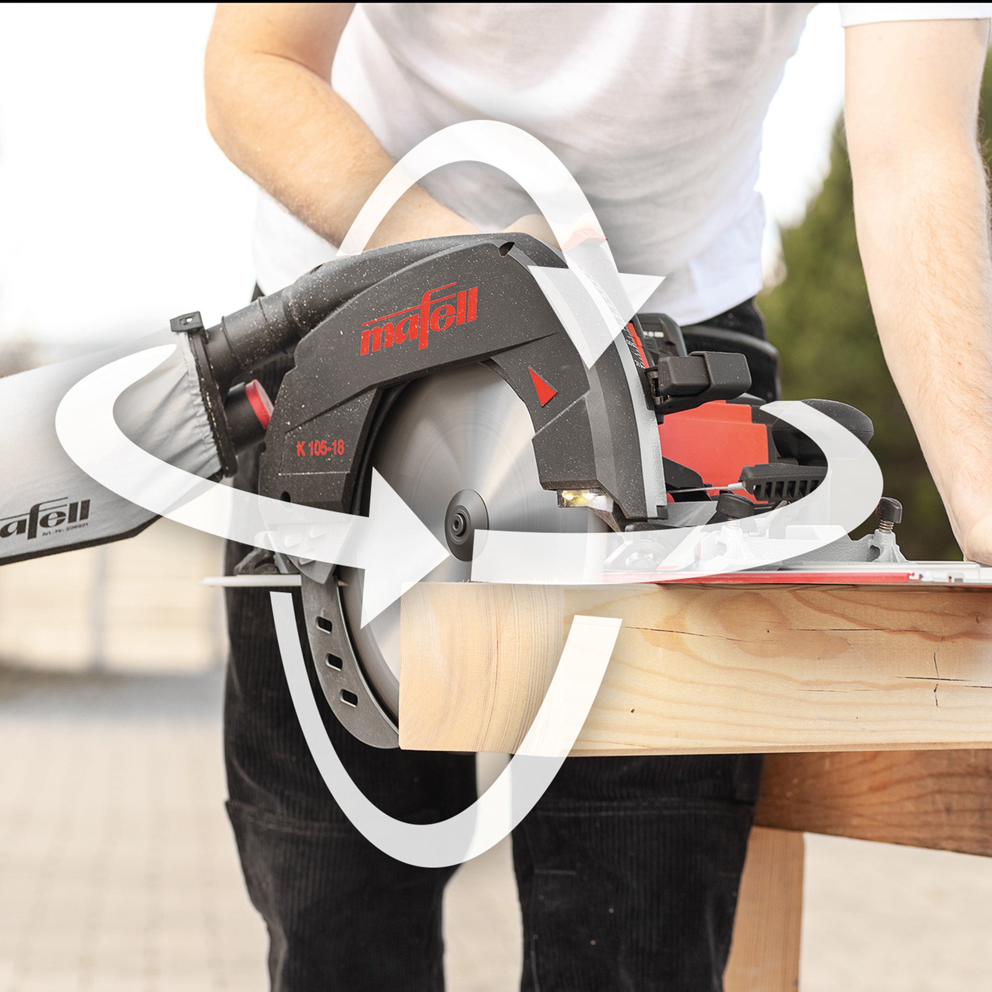 Mafell K105-18 Cordless Circular Saw Set With 4 Batteries & 2 Chargers (Limited-Edition)