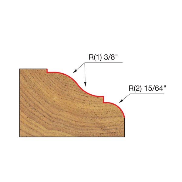 Freud Table Edge & Handrail Bit 1/2" SH, 2-1/2" D, 25/32" CL