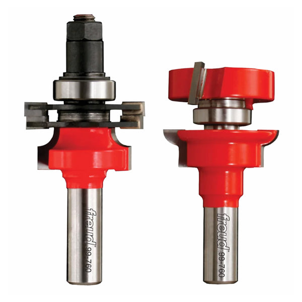 Freud 3-Piece Quadra-Cut Premier Adjustable Cabinet Door Router Bit Set (1/2" Shank)