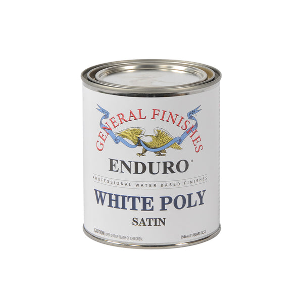 General Finishes Enduro White Poly Water-Based Topcoat - Quart
