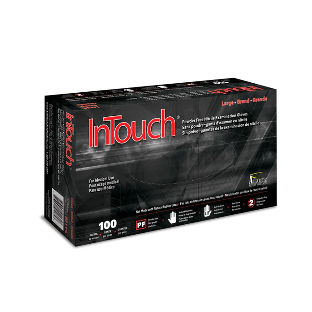 Atlantic Safety Products InTouch 5mil Black Nitrile Powder-Free Exam Gloves
