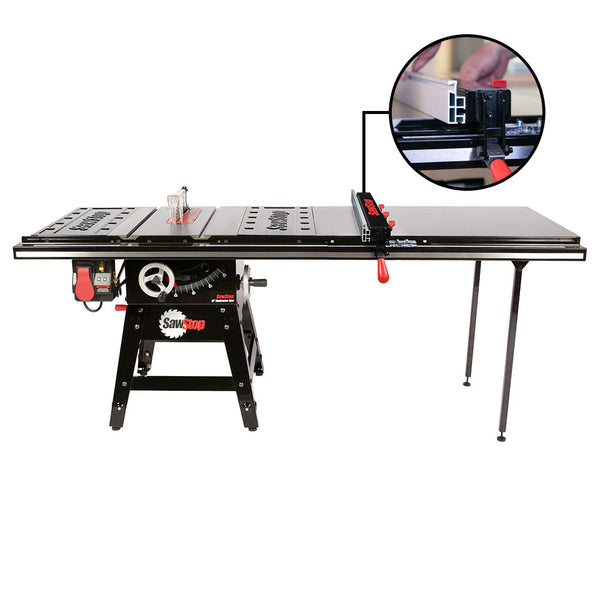 SawStop 1.75HP Contractor Saw w/52" T-Glide Advance Fence, Rails & Extension Table