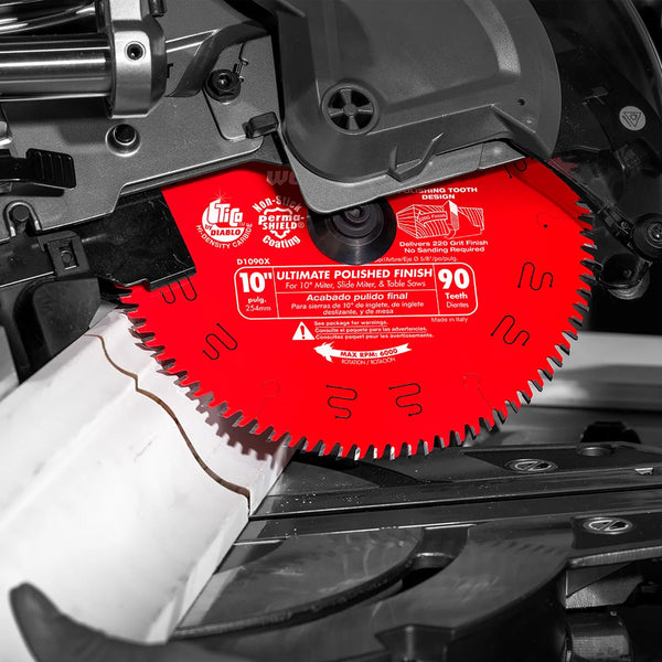 Diablo 10" x 90T Ultimate Polished Finish Saw Blade