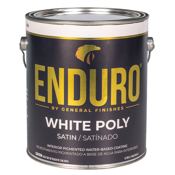 General Finishes Enduro White Poly Water-Based Topcoat - Gallon (Satin)